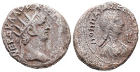 Egypt, Alexandria. Nero, AD 63/4. BL, Tetradrachm. 11.90 g. 26.86 mm.
Obv: ΝΕΡΩ ΚΛΑΥ ΚΑ[ΙΣ ΣΕΒ ΓΕΡ ΑΥ]. Radiate head of Nero, right.
Rev: ΠΟΠΠΑΙΑ ΣΕΒ[...