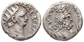 Egypt, Alexandria. Nero, AD 63/4. BL, Tetradrachm. 12.57 g. 22.43 mm.
Obv: [ΝΕΡΩ ΚΛΑΥ] ΚΑΙΣ ΣΕΒ ΓΕΡ. Radiate head of Nero, right.
Rev: ΑΥΤΟΚΡΑ, LΙ. Bu...