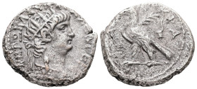 Egypt, Alexandria. Nero, AD 64/5. BL, Tetradrachm. 12.57 g. 24.76 mm.
Obv: ΝΕΡΩ ΚΛΑΥ ΚΑΙΣ ΣΕΒ ΓΕΡ. Radiate bust of Nero with aegis, right.
Rev: [ΑΥΤΟΚ...
