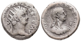 Egypt, Alexandria. Nero, AD 63/4. BL, Tetradrachm. 12.59 g. 24.30 mm.
Obv: [ΝΕΡΩ ΚΛΑΥ] ΚΑΙΣ ΣΕΒ ΓΕΡ ΑΥ. Radiate head of Nero, right.
Rev: ΠΟΠΠΑΙΑ ΣΕΒΑ...