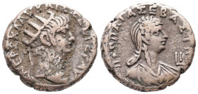 Egypt, Alexandria. Nero, AD 63/4. BL, Tetradrachm. 12.96 g. 24.15 mm.
Obv: ΝΕΡΩ ΚΛΑΥ ΚΑΙΣ ΣΕΒ ΓΕΡ ΑΥ. Radiate head of Nero, right.
Rev: ΠΟΠΠΑΙΑ ΣΕΒΑΣΤ...