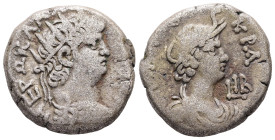 Egypt, Alexandria. Nero, AD 65/6. BL, Tetradrachm. 12.99 g. 22.63 mm.
Obv: ΝΕΡΩ ΚΛΑΥ [ΚΑΙΣ ΣΕΒ ΓΕΡ]. Radiate bust of Nero with aegis, right.
Rev: [ΑΥΤ...