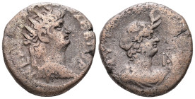 Egypt, Alexandria. Nero, AD 65/6. BL, Tetradrachm. 13.03 g. 25.65 mm.
Obv: [ΝΕΡΩ ΚΛΑΥ ΚΑΙΣ ΣΕΒ ΓΕΡ]. Radiate bust of Nero with aegis, right.
Rev: [ΑΥΤ...