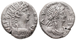 Egypt, Alexandria. Nero, LΙΓ = year 13 (AD 66/67). BL, Tetradrachm. 13.12 g. 21.76 mm.
Obv: ΝΕΡΩ [ΚΛΑΥ ΚΑΙΣ ΣΕΒ] ΓΕΡ. Radiate bust of Nero with aegis,...
