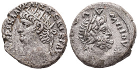 Egypt, Alexandria. Nero, LΙΔ = year 14 (AD 67/8). BL, Tetradrachm. 13.24 g. 23.98 mm.
Obv: ΝΕΡΩ ΚΛΑΥ ΚΑΙΣ ΣΕΒ ΓΕΡ ΑΥ, L ΙΔ. Radiate bust of Nero with ...