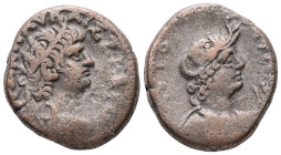 Egypt, Alexandria. Nero, AD 65/6. BL, Tetradrachm. 14.38 g. 23.77 mm.
Obv: [ΝΕΡΩ ΚΛ]ΑΥ ΚΑΙΣ [ΣΕΒ ΓΕΡ]. Radiate bust of Nero with aegis, right.
Rev: [Α...