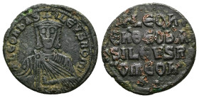 Leo VI the Wise, AD 886-912. AE, Follis. 5.85 g. 26.00 mm. Constantinople.