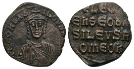 Leo VI the Wise, AD 886-912. AE, Follis. 4.42 g. 23.88 mm. Constantinople.