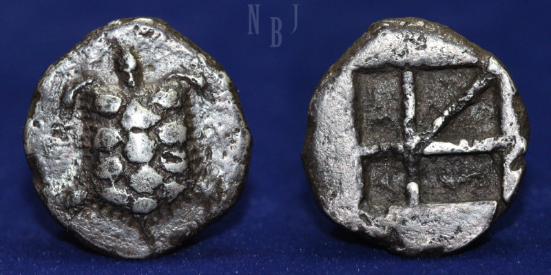 ISLANDS off ATTICA: Aegina. Circa 456/45-431 BC. AR Stater. Land tortoise with s...