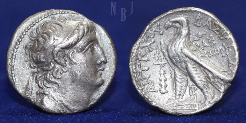 Seleukid Kings of Syria: Antiochos VII Euergetes, AR Tetradrachm. Tyre, circa 13...