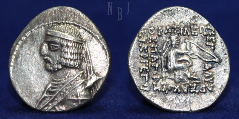 Parthian Kingdom: Arsaces XVI, 78/7-62/1, Ecbatana, AR Drachm. Diademed and drap...