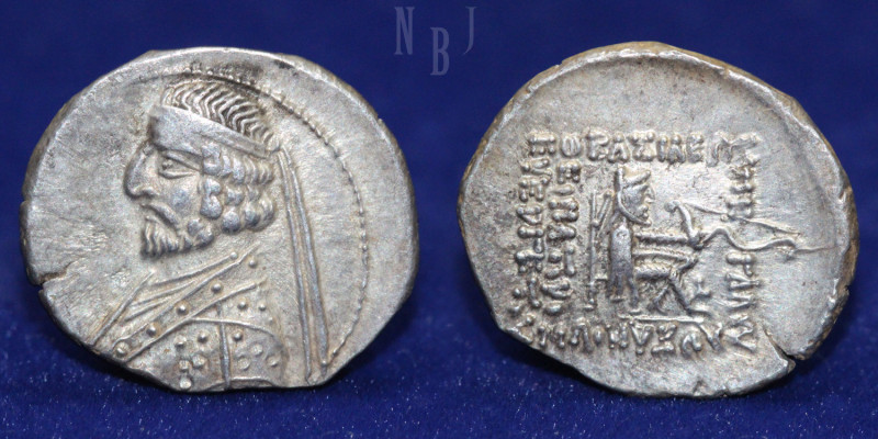 Parthia: Arsaces XVI, 78/7-62/1 Ecbatana, circa 78-61, AR drachm. Diademed and d...