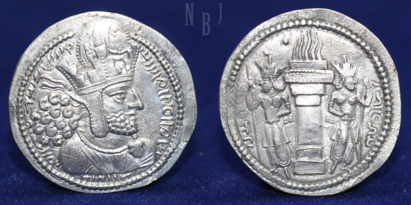 SASANIAN KINGS: Shapur I, 240-272. AR Drachm. mint I ('Ctesiphon'). Diademed and...