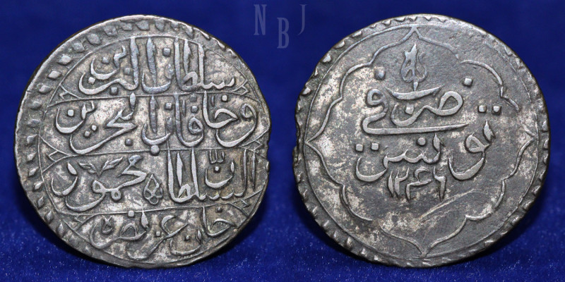 Ottoman Empire: Sultan Mahmud II 1808-1839 AD, Mint: Tunisia Piastre, AH 1246 da...