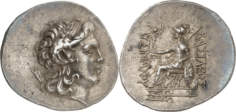 GRÈCE ANTIQUE - GREEK
Thrace, Byzance. Tétradrachme au nom de Lysimaque (sous Mi...