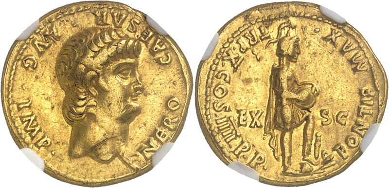 EMPIRE ROMAIN - ROMAN
Néron (54-68). Aureus ND (63-64), Rome ou Lyon.
Av. NERO. ...