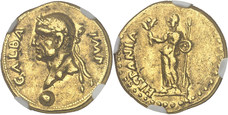 EMPIRE ROMAIN - ROMAN
Galba (68-69). Aureus ND (68-69), Tarragone.
Av. GALBA IMP...