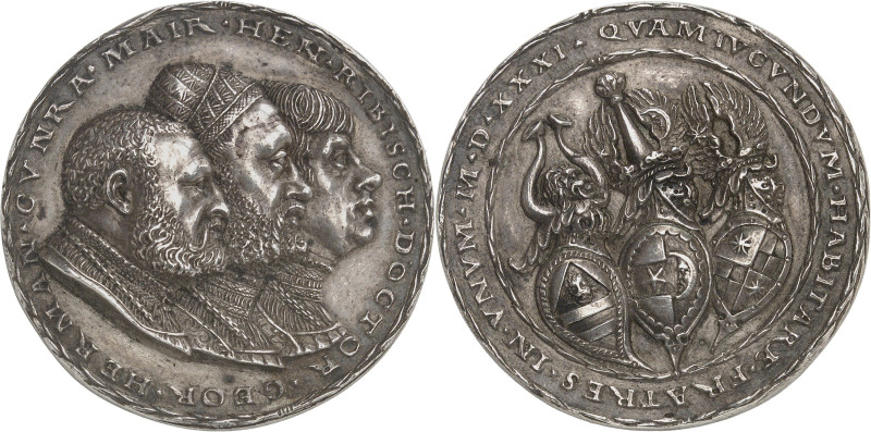 ALLEMAGNE - GERMANY
Ferdinand archiduc (1521-1564). Médaille, amitié entre les d...