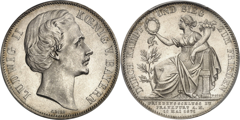 ALLEMAGNE - GERMANY
Bavière, Louis II (1864-1886). Thaler historique (vereinstha...