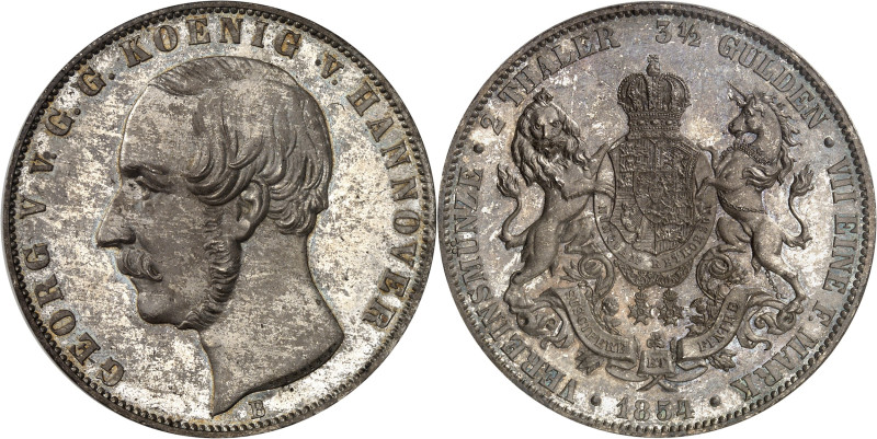 ALLEMAGNE - GERMANY
Hanovre (royaume de), Georges V (1851-1866). Double thaler (...