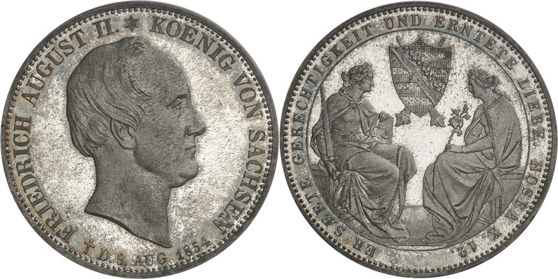 ALLEMAGNE - GERMANY
Saxe, Frédéric Auguste II (1836-1854). Double thaler (3 1/2 ...