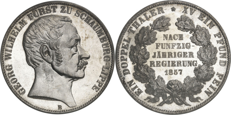 ALLEMAGNE - GERMANY
Schaumbourg-Lippe, Georges Guillaume (1807-1860). Double tha...