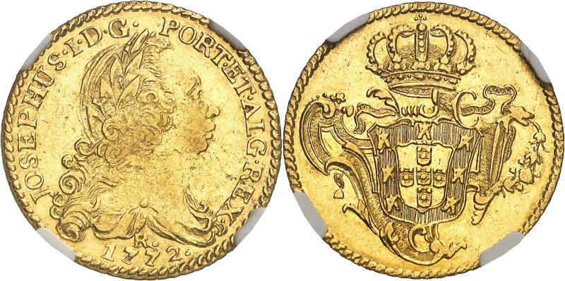 BRÉSIL - BRAZIL
Joseph Ier (1750-1777). 3200 réis (meia peça) 1772, R, Rio de Ja...