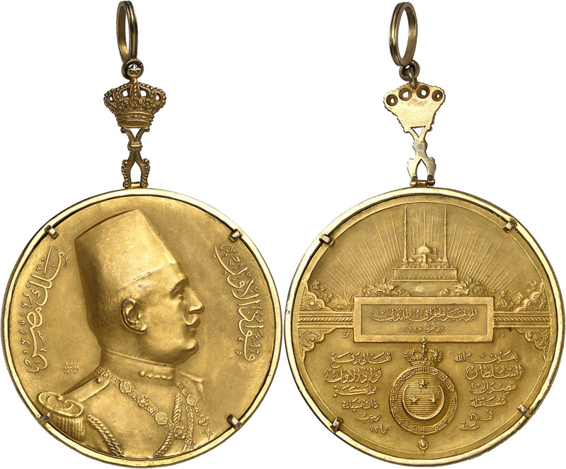 ÉGYPTE - EGYPT
Fouad Ier (1917-1936). Médaille, la mosquée Al-Azhar du Caire et ...