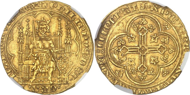 FRANCE / CAPÉTIENS - FRANCE / ROYAL
Philippe VI (1328-1350). Écu d’or à la chais...