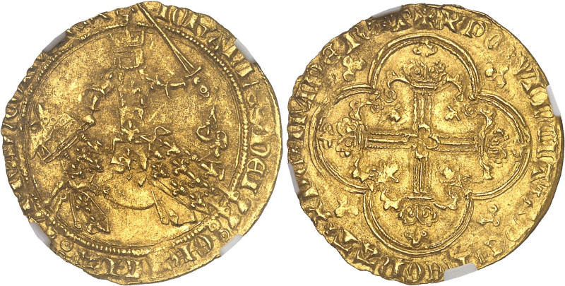 FRANCE / CAPÉTIENS - FRANCE / ROYAL
Jean II le Bon (1350-1364). Franc à cheval N...