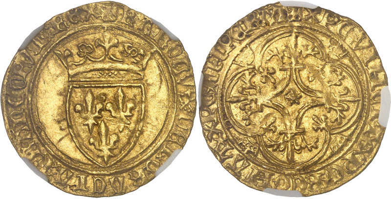 FRANCE / CAPÉTIENS - FRANCE / ROYAL
Charles VI (1380-1422). Écu d’or à la couron...