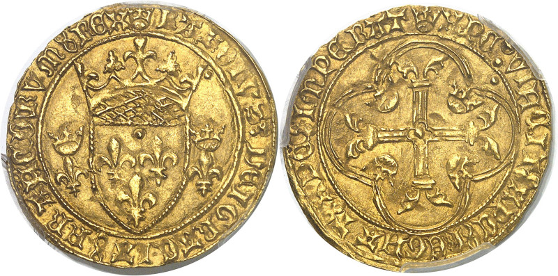 FRANCE / CAPÉTIENS - FRANCE / ROYAL
Charles VII (1422-1461). Écu d’or à la couro...