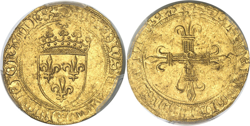 FRANCE / CAPÉTIENS - FRANCE / ROYAL
Charles VIII (1483-1498). Écu d’or au soleil...