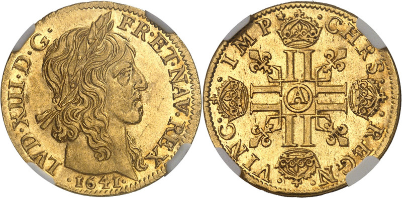 FRANCE / CAPÉTIENS - FRANCE / ROYAL
Louis XIII (1610-1643). Louis d’or à la mèch...