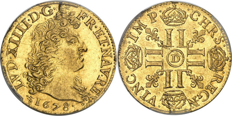 FRANCE / CAPÉTIENS - FRANCE / ROYAL
Louis XIV (1643-1715). Louis d’or à la tête ...