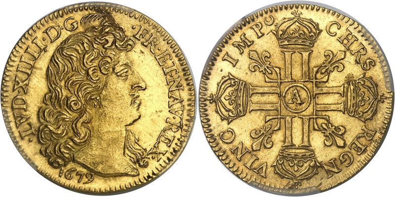 FRANCE / CAPÉTIENS - FRANCE / ROYAL
Louis XIV (1643-1715). Louis d’or à la tête ...