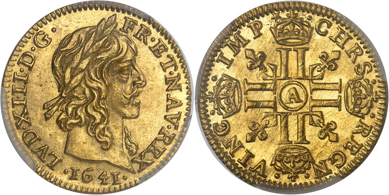 FRANCE / CAPÉTIENS - FRANCE / ROYAL
Louis XIII (1610-1643). Demi-louis d’or à la...