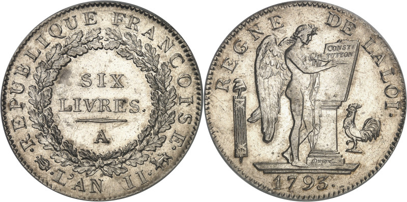 FRANCE - FRANCE
Convention (1792-1795). Écu de 6 livres FRANÇOISE 1793 - An II, ...