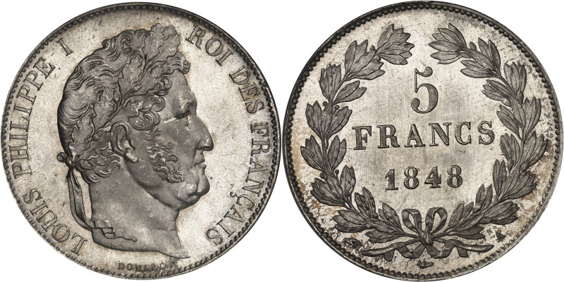 FRANCE - FRANCE
Louis-Philippe Ier (1830-1848). 5 francs, IIIe type Domard 1848,...