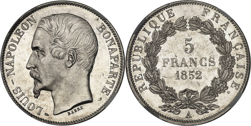 FRANCE - FRANCE
IIe République (1848-1852). 5 francs Louis-Napoléon Bonaparte 18...