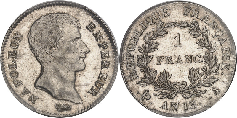 FRANCE - FRANCE
Premier Empire / Napoléon Ier (1804-1814). 1 franc calendrier ré...