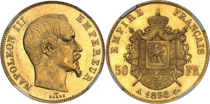 FRANCE - FRANCE
Second Empire / Napoléon III (1852-1870). 50 francs tête nue 185...