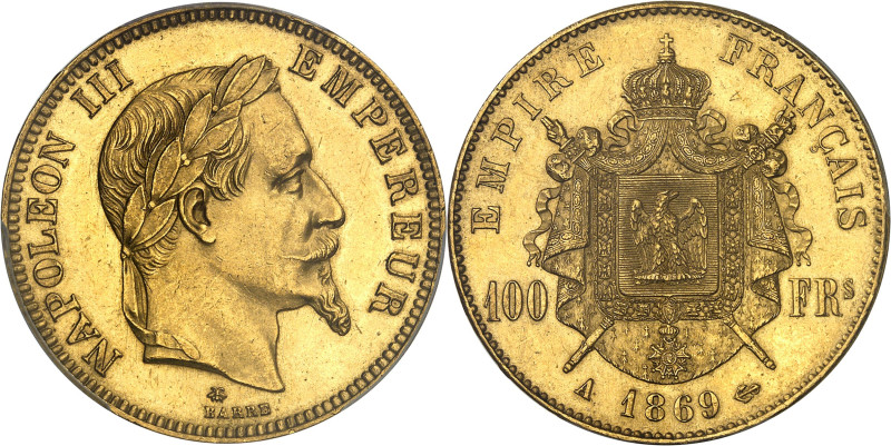 FRANCE - FRANCE
Second Empire / Napoléon III (1852-1870). 100 francs tête laurée...