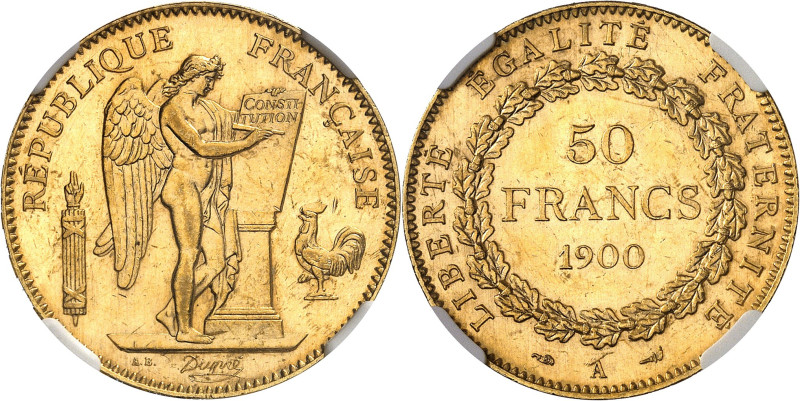 FRANCE - FRANCE
IIIe République (1870-1940). 50 francs Génie, Flan bruni (PROOF)...