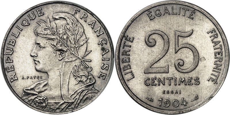 FRANCE - FRANCE
IIIe République (1870-1940). Essai de 25 centimes Patey, 1er typ...