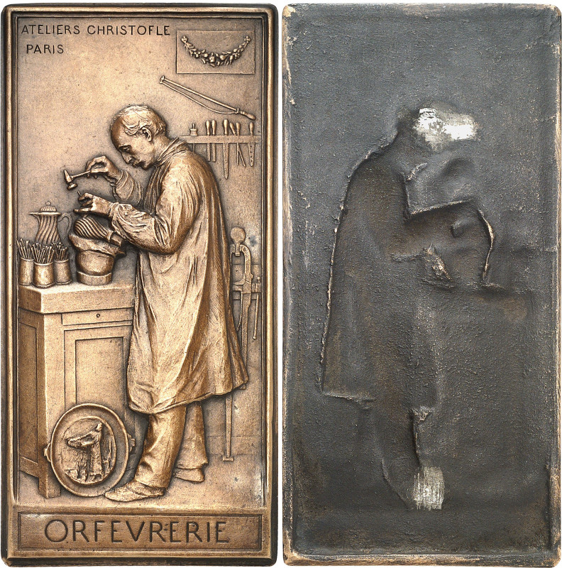 FRANCE - FRANCE
IIIe République (1870-1940). Fonte uniface, Orfèvrerie, Oscar Ro...