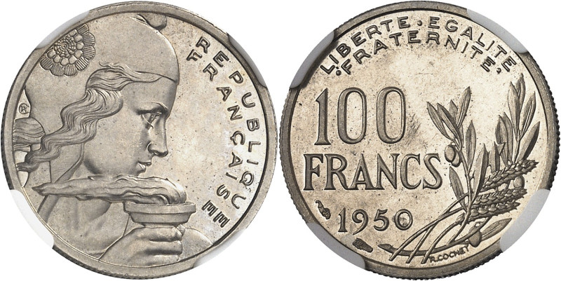 FRANCE - FRANCE
IVe République (1947-1958). Présérie de 100 francs Cochet, sans ...