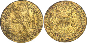 GRANDE-BRETAGNE - UNITED KINGDOM
Jacques Ier (1603-1625). Royal (Rose Ryal) d’or (30 shillings), 2e émission ND (1605-1606), Londres.
Av. (différent) ...