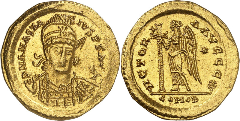 ITALIE - ITALY
Ostrogoths, Théodoric (493-526). Solidus au nom d’Anastase ND (c....