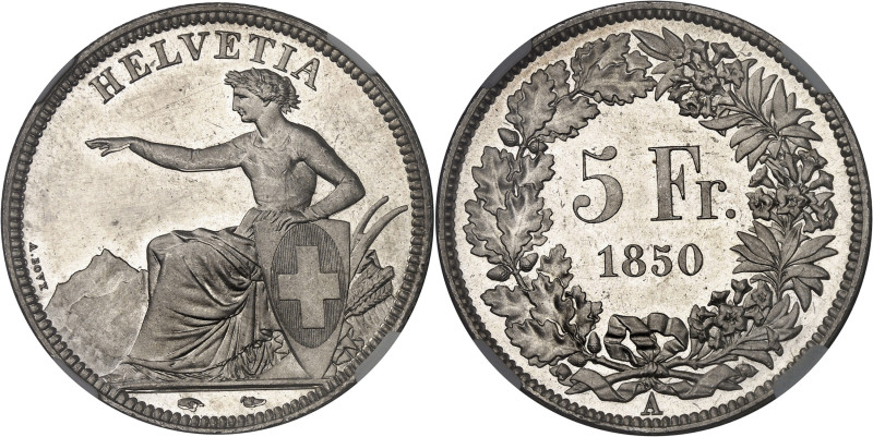 SUISSE - SWITZERLAND
Confédération Helvétique (1848 à nos jours). 5 francs HELVE...